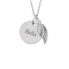 One Disc + Wing Charm | POSH Mommy Jewelry