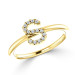 Stackable Diamond Initial Ring