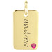 Birthstone Mini Dog Tag Pendant